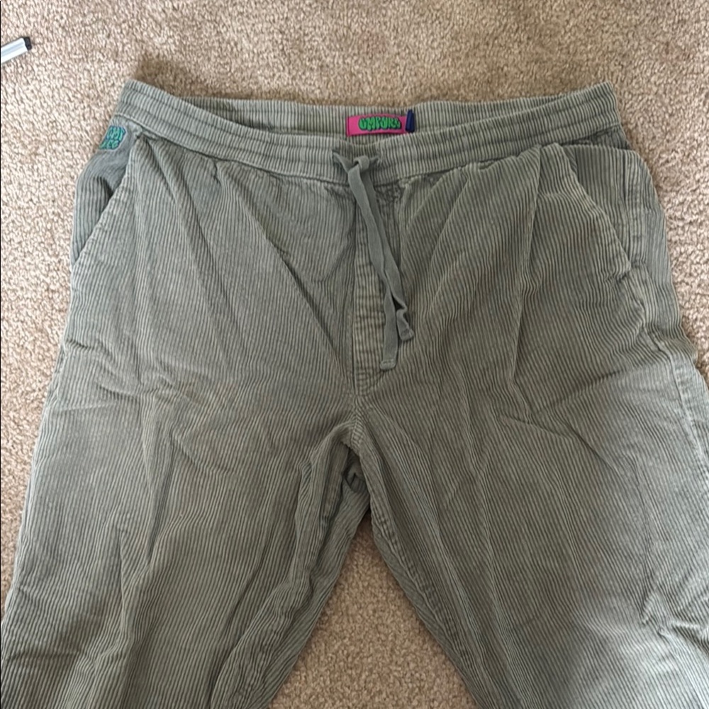 Empyre Green Corduroy Pants Relaxed Fit